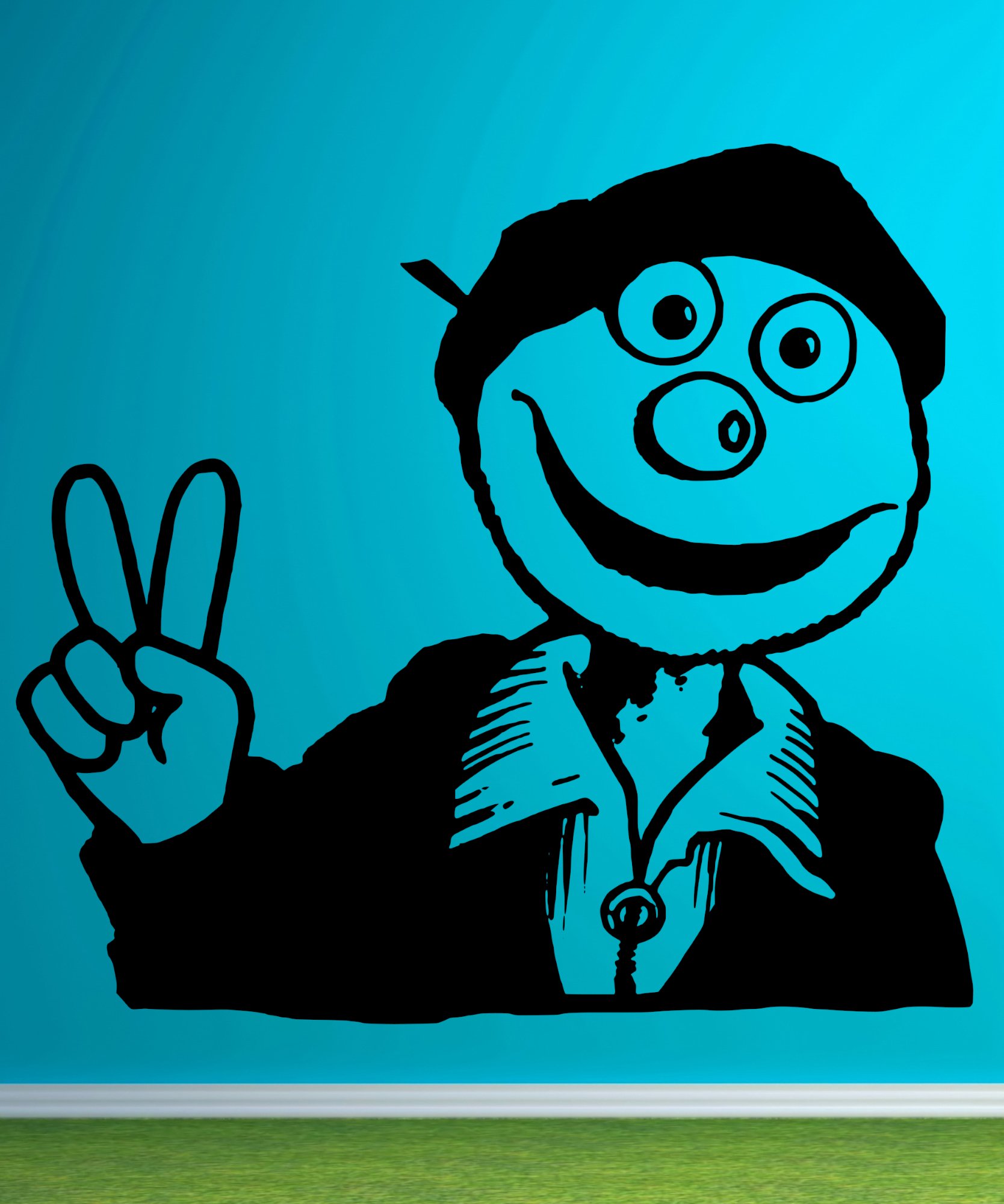 46359 Hallo Spencer Aufkleber tuerkise Wand-Kunstrasen